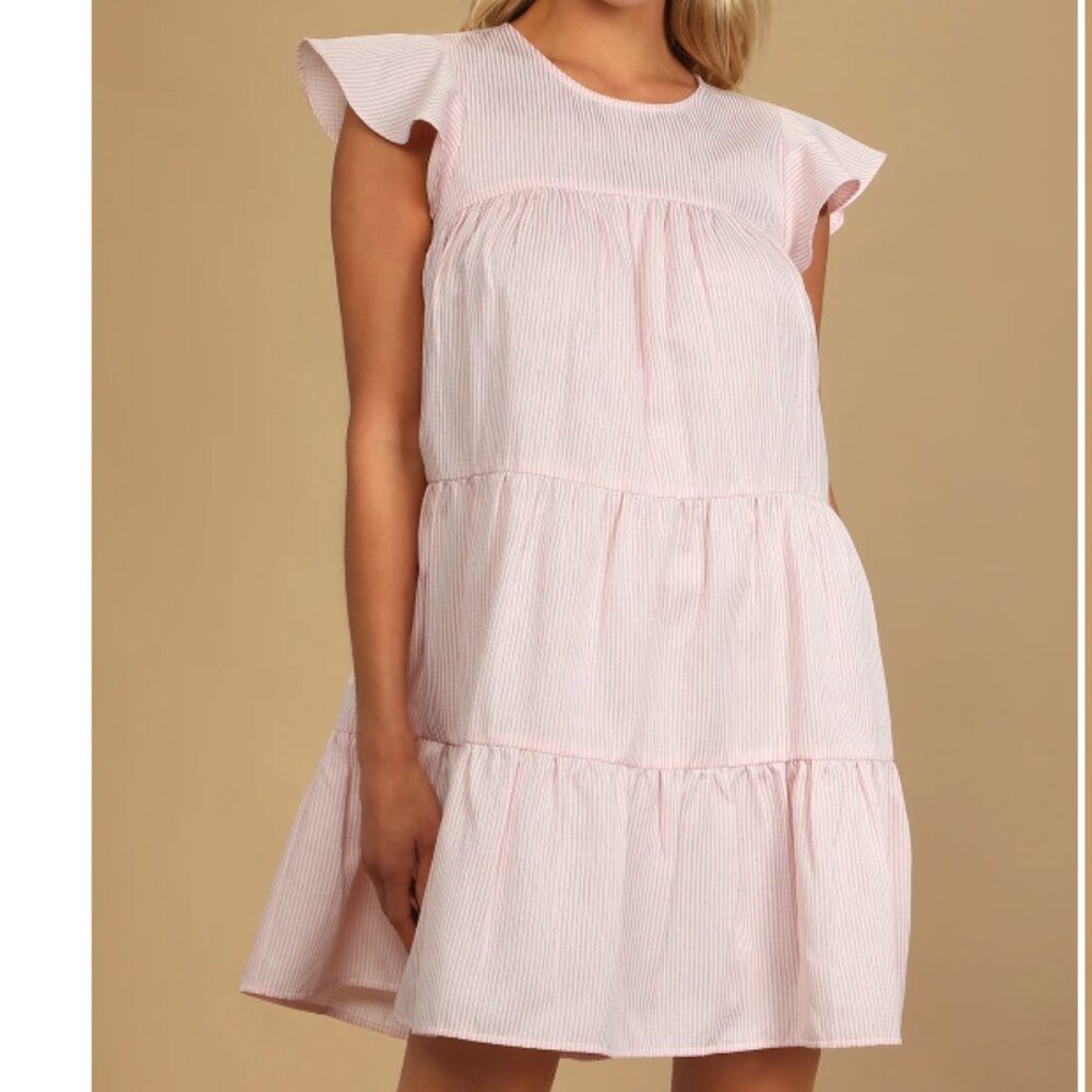 Lulu's Pink Gingham Dress